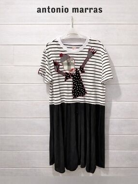 ANTONIO MARRAS – Black & White Dress, Size IT 42 Summer 2021 Collection